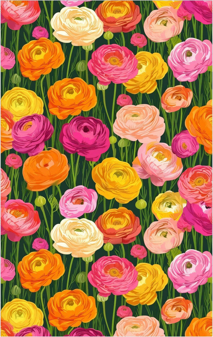 Peony Dream: Double-Sided Hand Towel