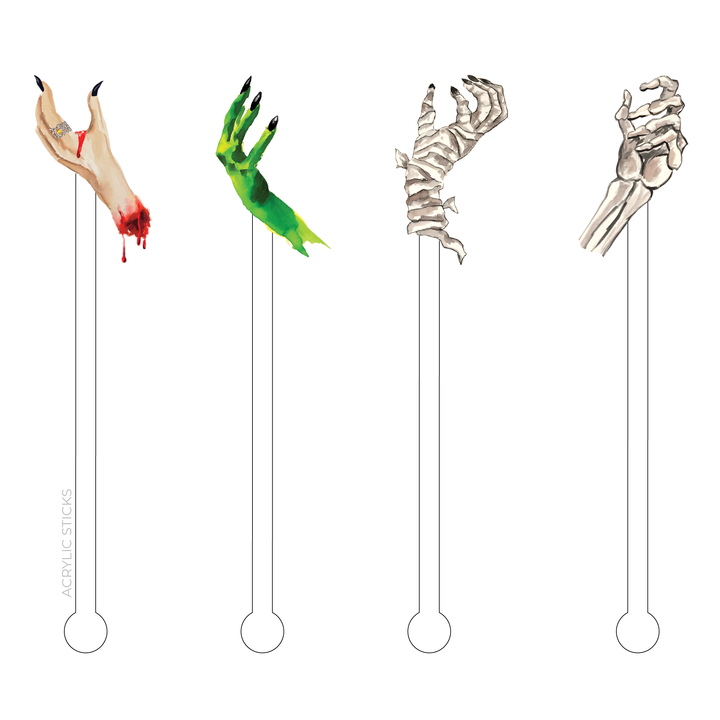 Halloween Hands Acrylic Stir Sticks Combo