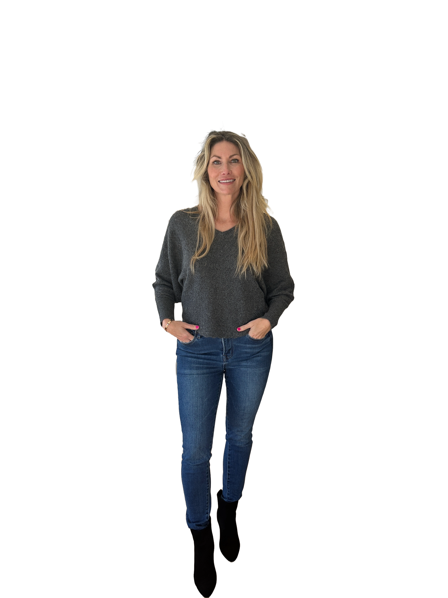 The Eudora Sweater- Dark Grey