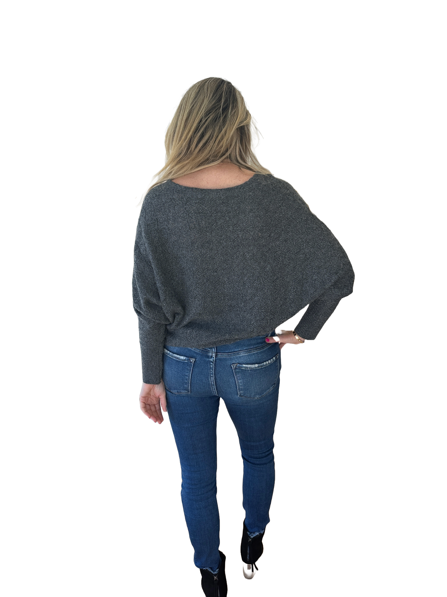 The Eudora Sweater- Dark Grey