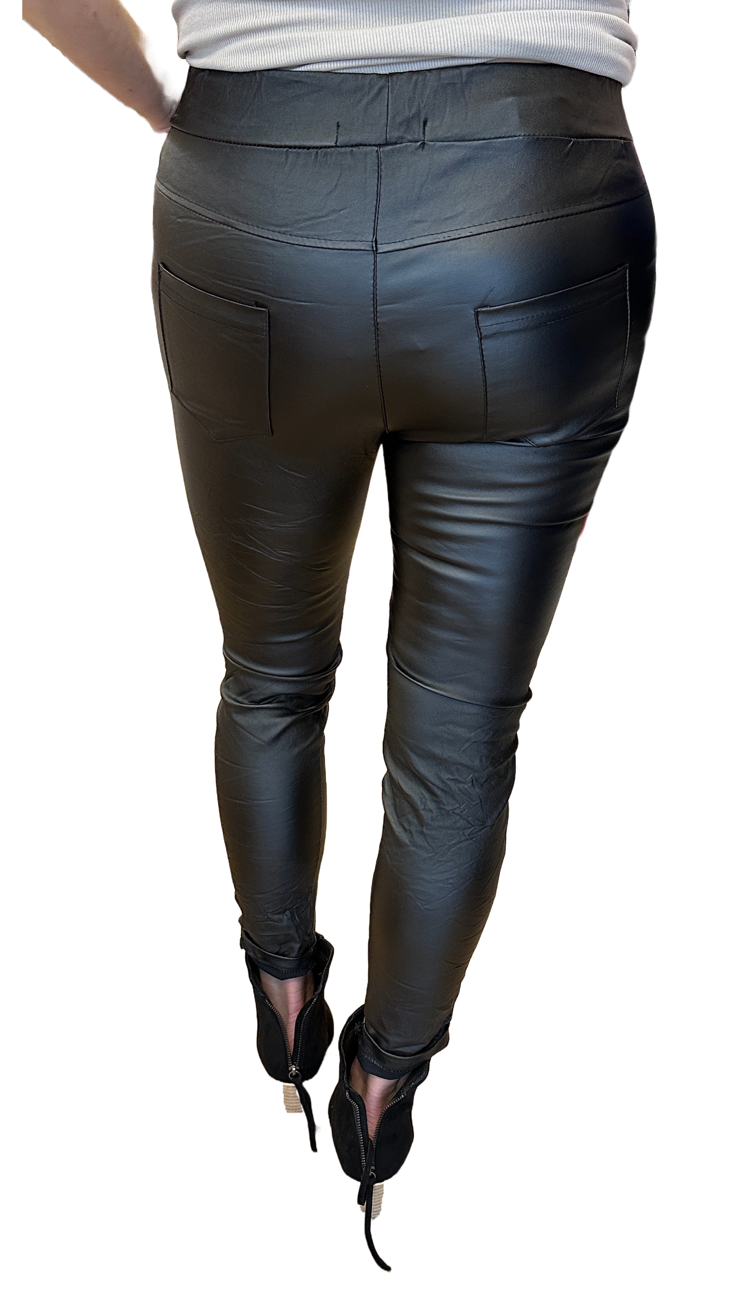 The Payton Pant- Black Vegan Leather