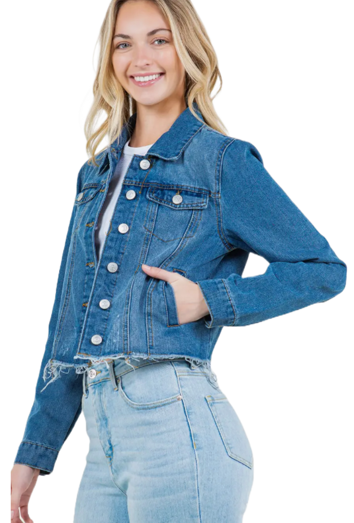 The Viola Jacket- Dark Denim
