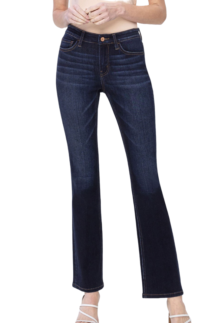 Mid Rise Boot Cut Jean
