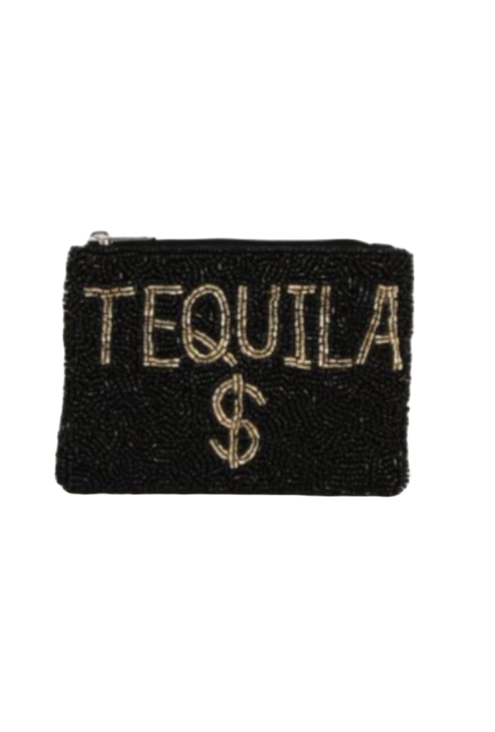 Tequila $ Beaded Coin Purse