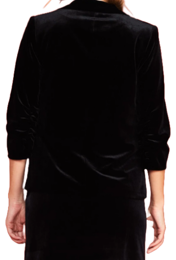 The Haylee Blazer- Black Velvet