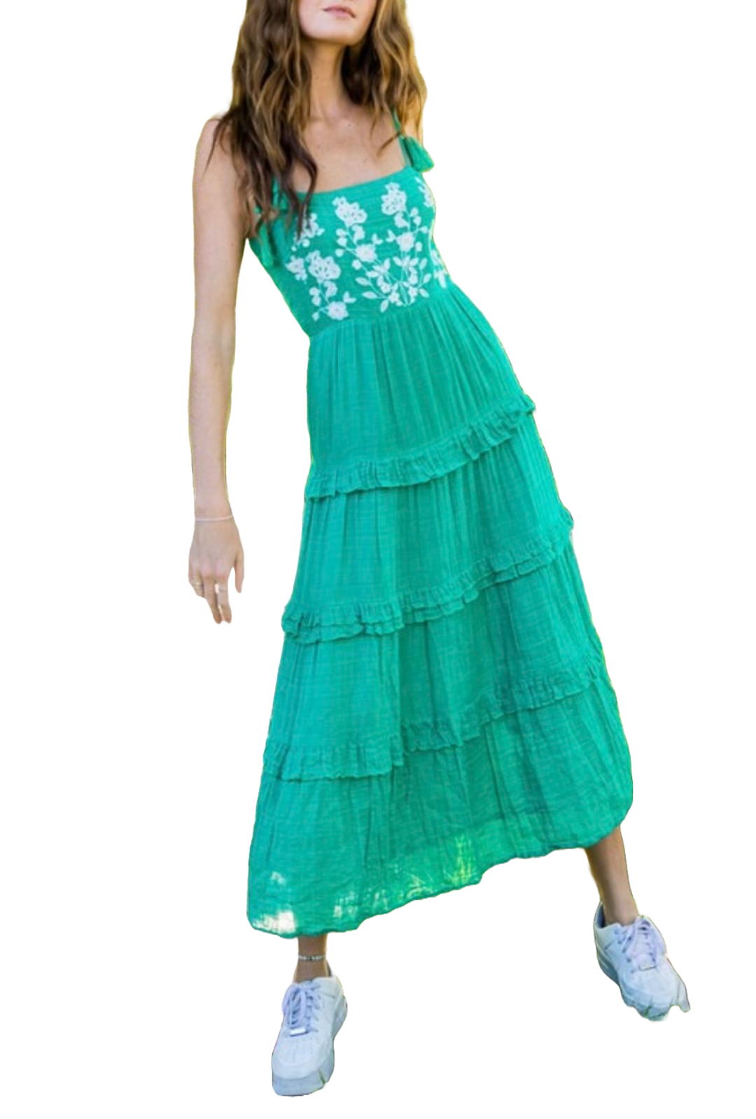 The Kinsey Midi Dress- Green