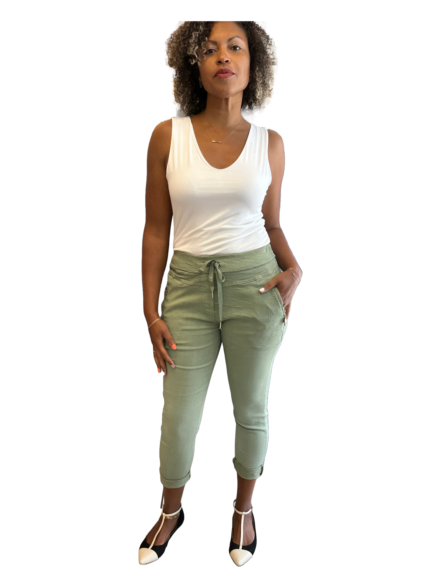 The Payton Pant- Olive Moss