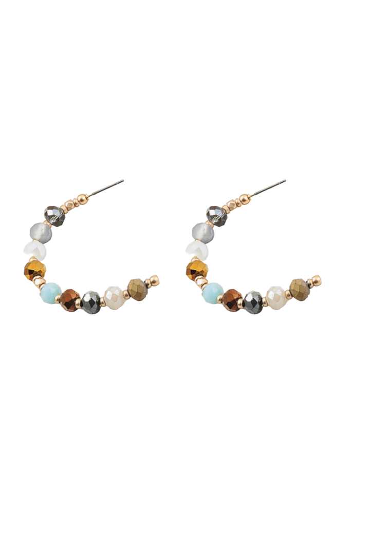 The Gladys Earring- Brown Mix