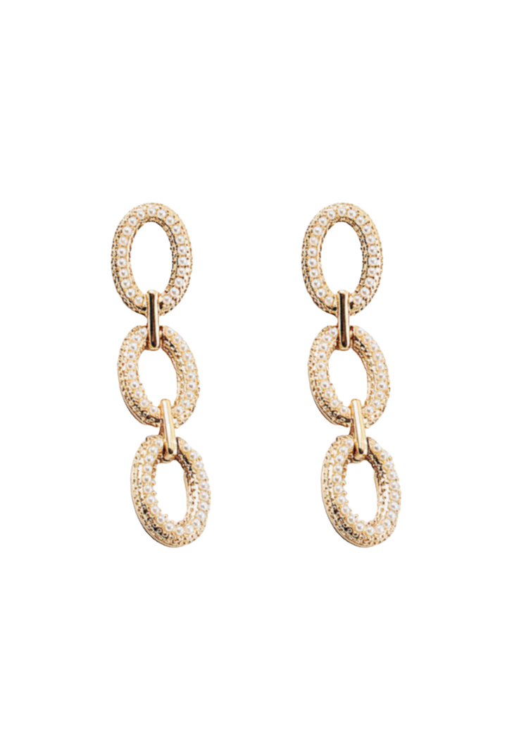 The Melani Earring- Gold and Pearl