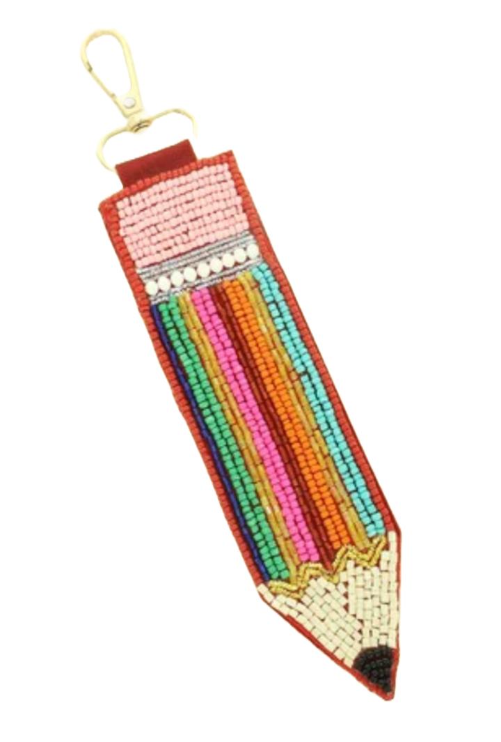 Beaded Pencil Keychain