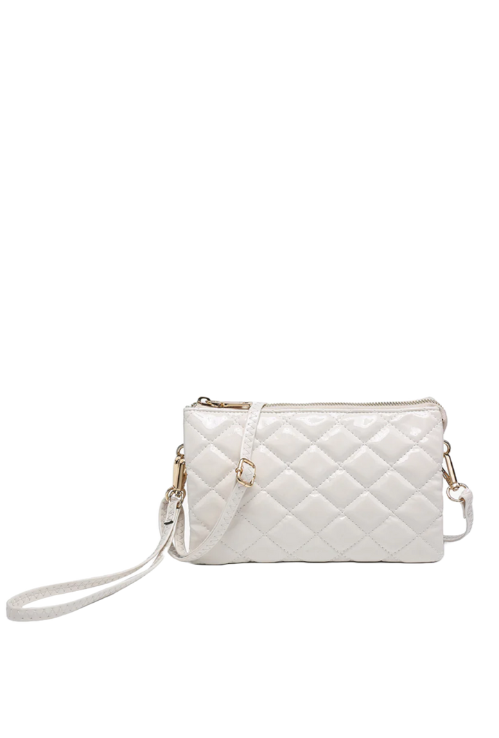 The Tabitha Clutch- White Quilted