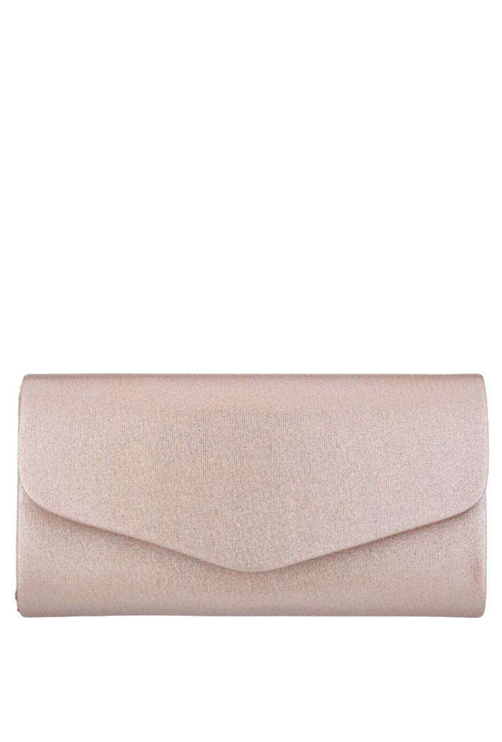 Textured Envelope Clutch Evening Bag- Champagne