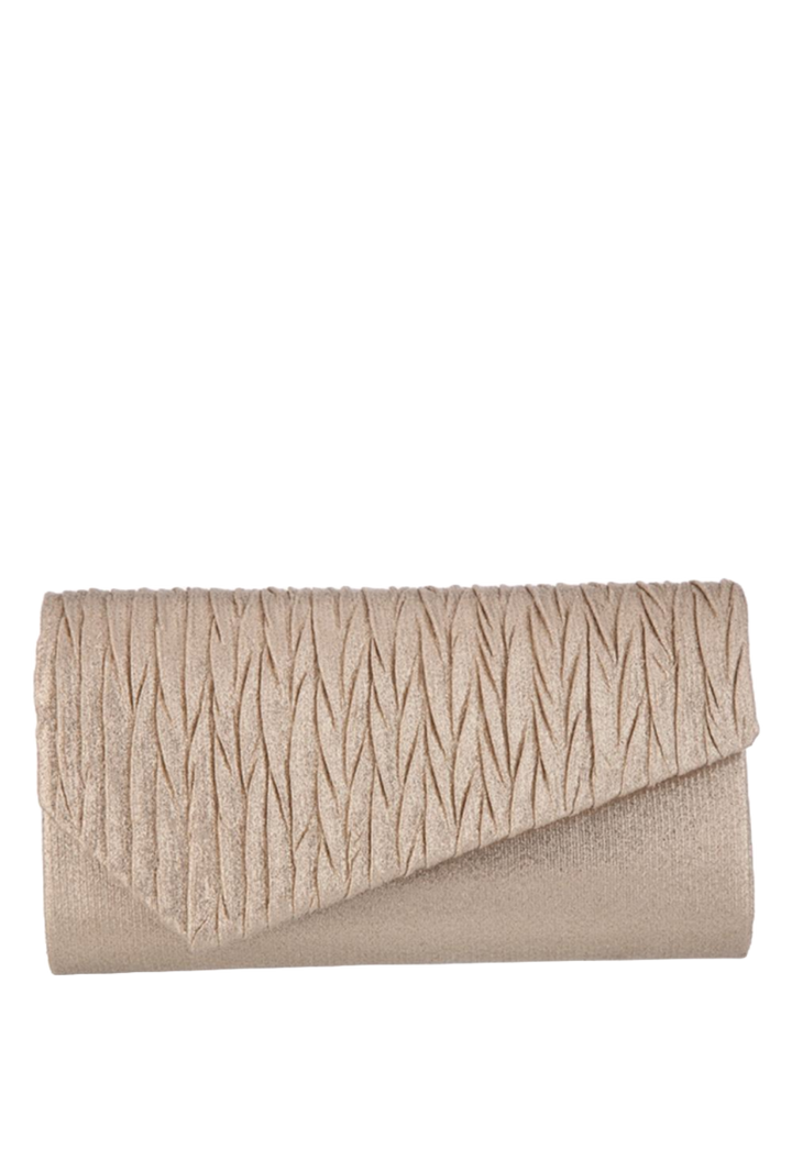 Textured Metallic Crinkle Pleated Bag