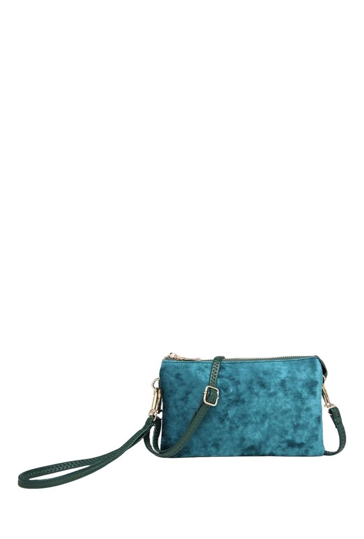 The Tabitha Clutch- Teal Velvet