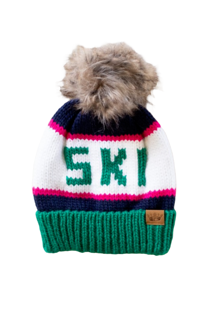 "Ski" Hat- Blue and Green