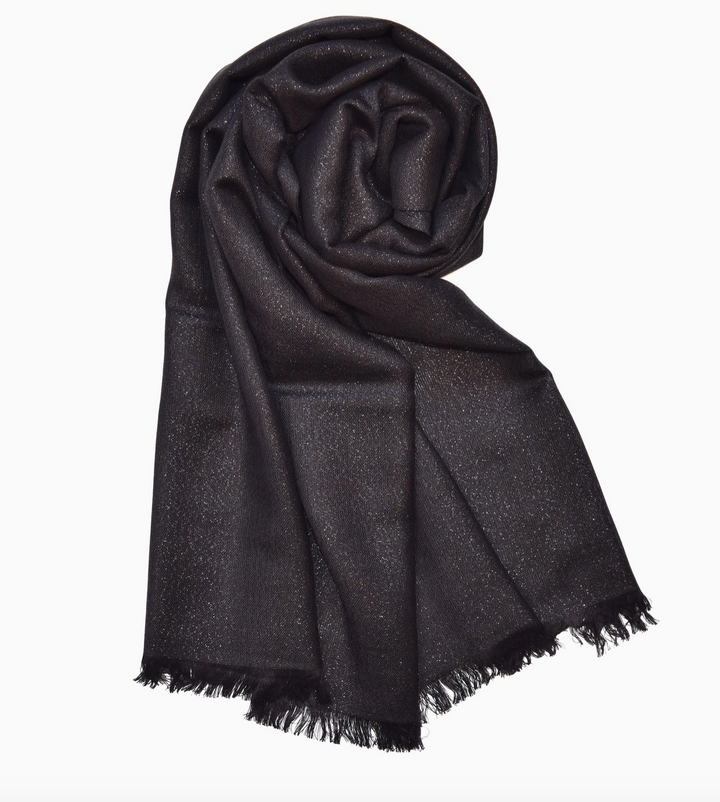 Metallic Evening Wrap- Black