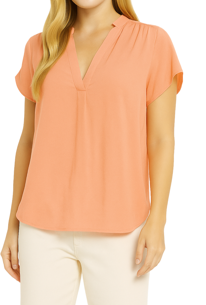 The Ashlyn Top- Light Tangerine