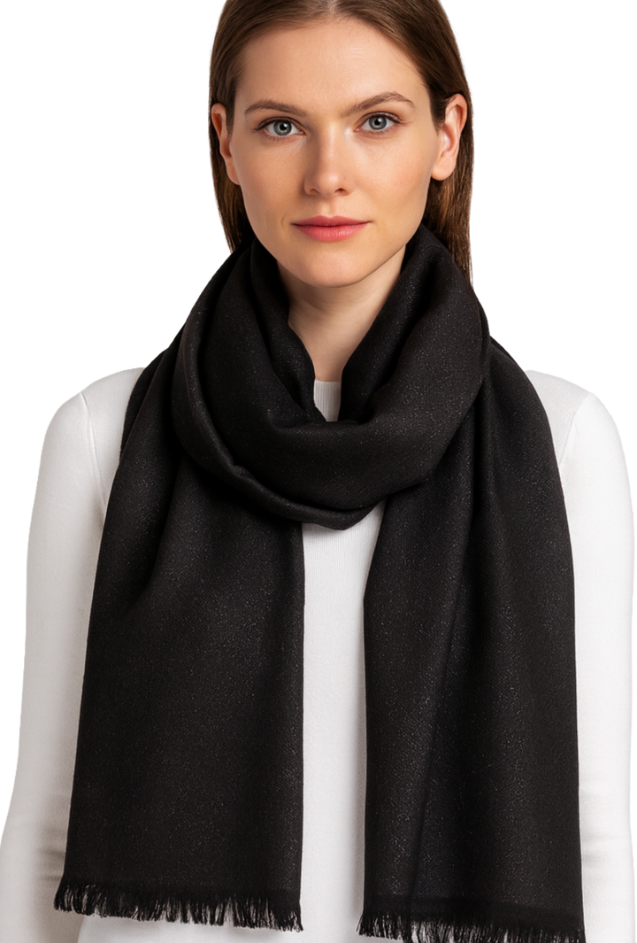 Metallic Evening Wrap- Black