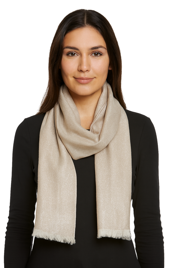 Metallic Evening Wrap- Taupe