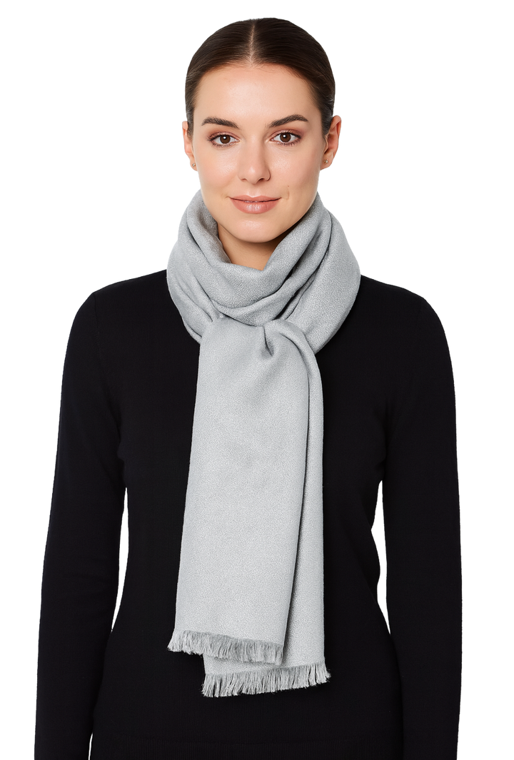 Metallic Evening Wrap- Silver