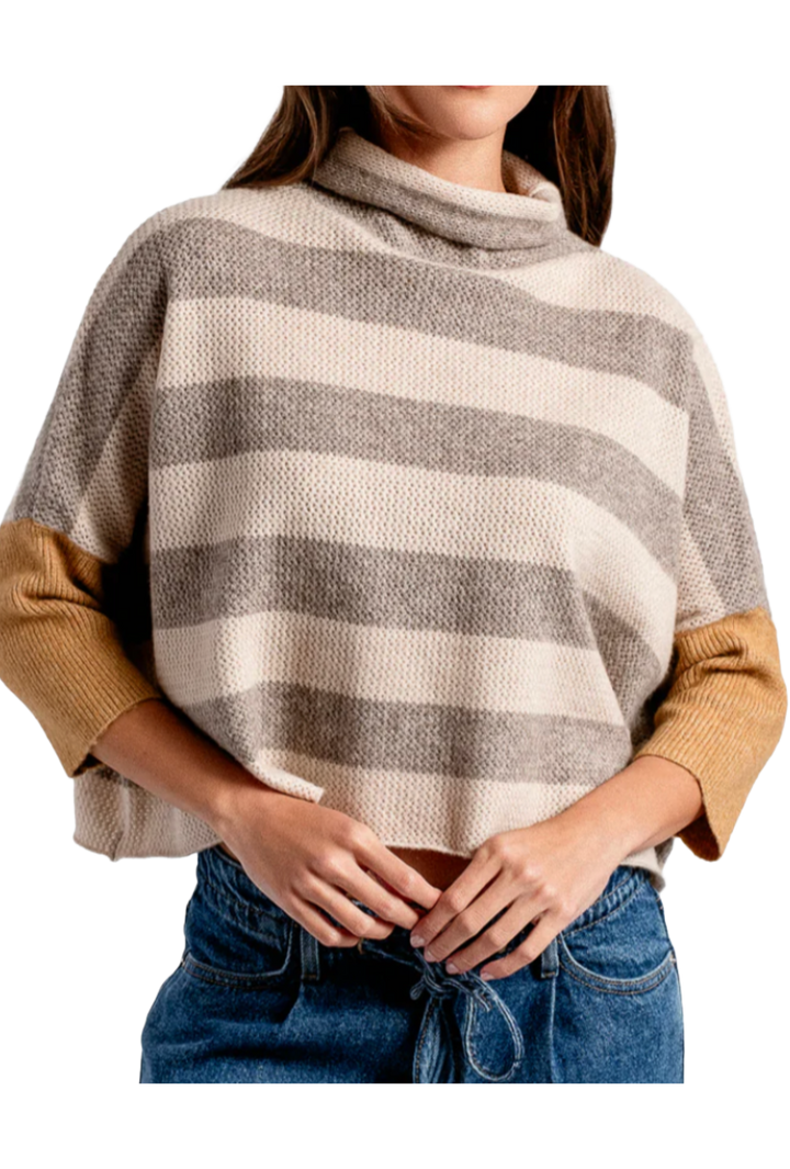 The Kim Sweater- Neutral Stripe
