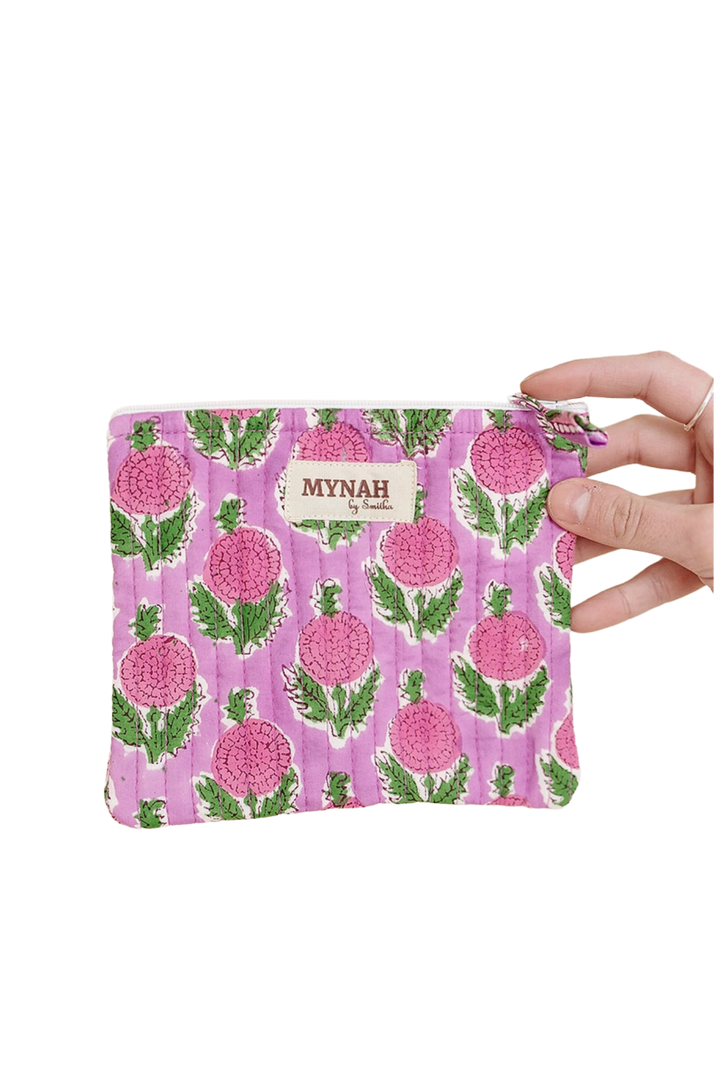 Berry Smoothie Quilted Coin Purse