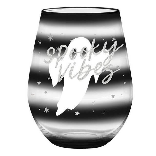 Jumbo Stemless Wine Glass - Spooky Vibes