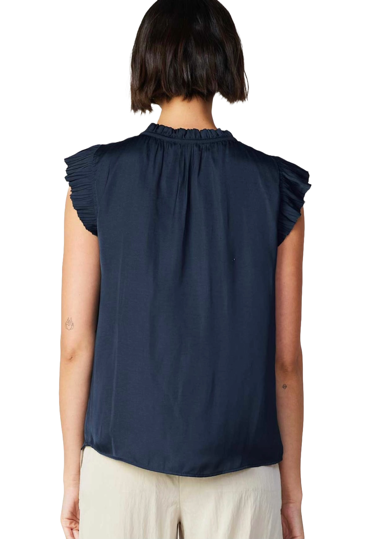 The Leanna Blouse- Navy Blue