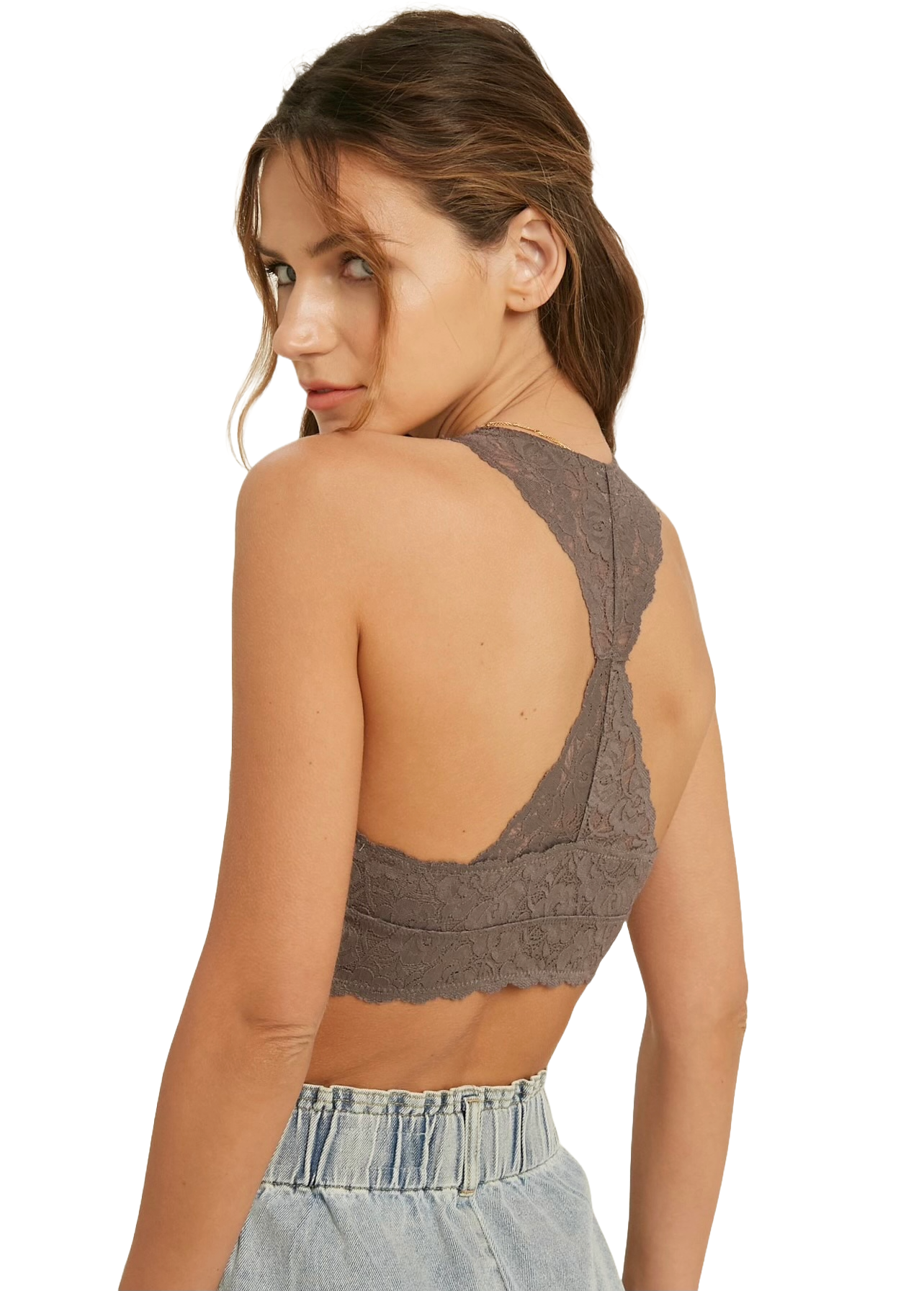 The Polly Bralette- Brown