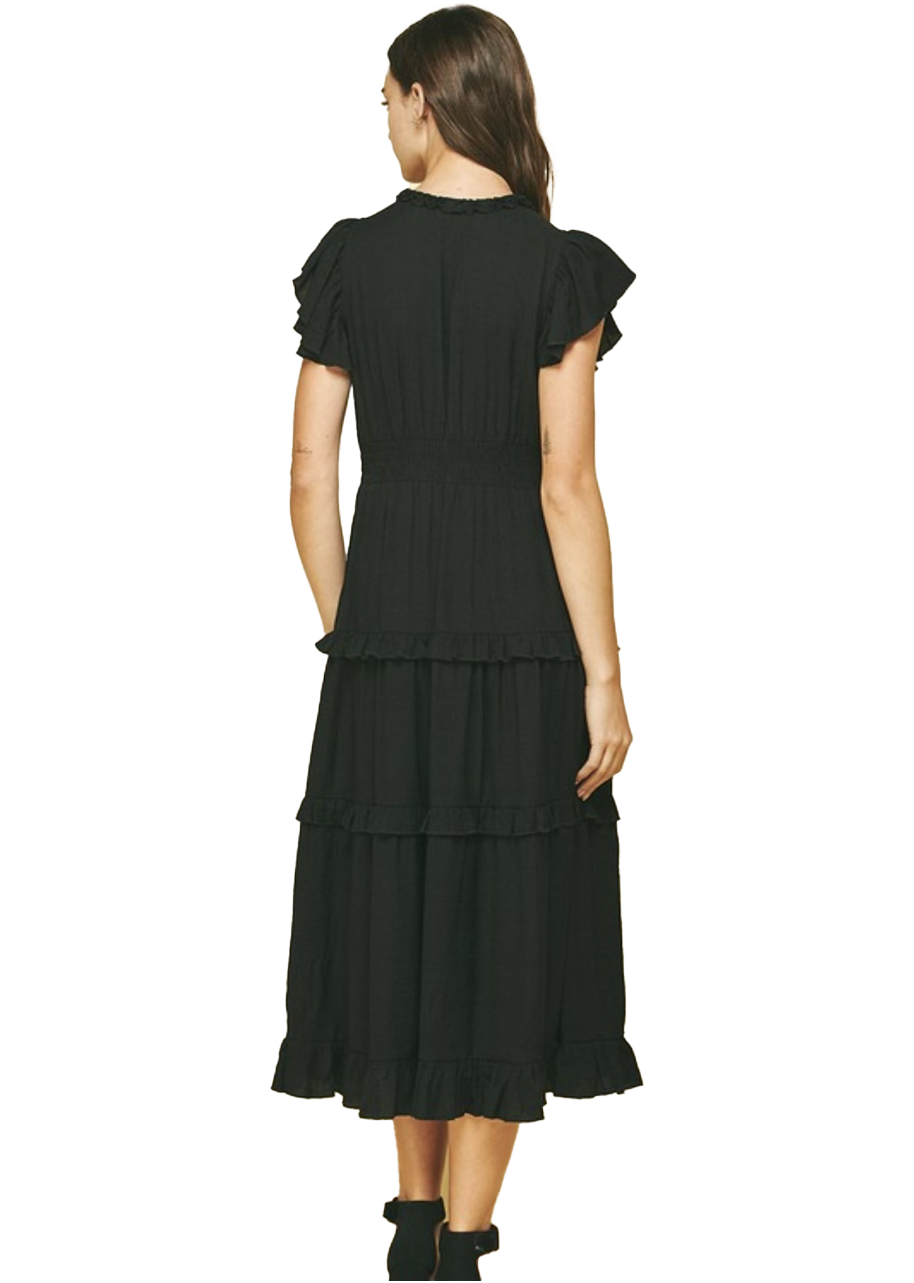 The Ayra Midi Dress- Black