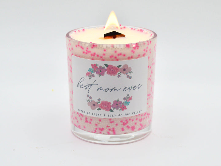 Sprinkle Edition Best Mom Ever Mother's Day Floral Candle