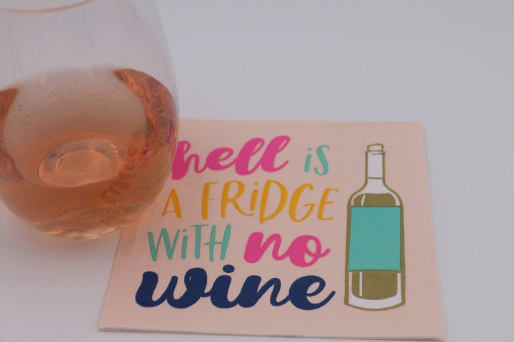 Funny Cocktail Napkins-Hell is a Fridge with No Wine - 20ct