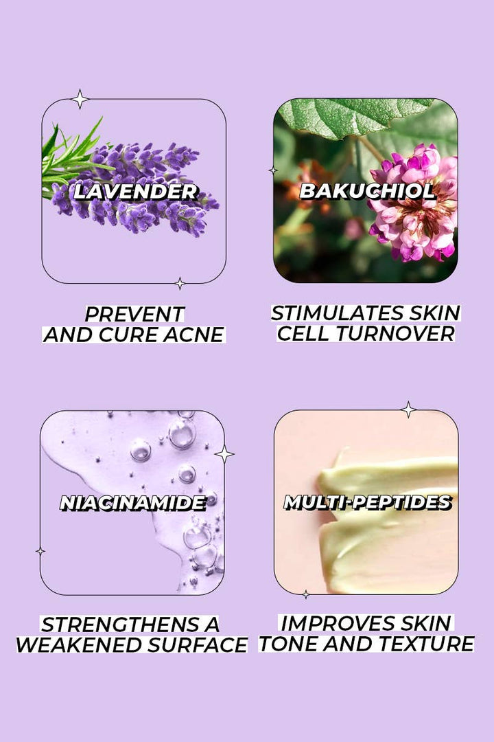 RELAX LAVENDER & BAKUCHIOL FACE SHEET MASK 🪻
