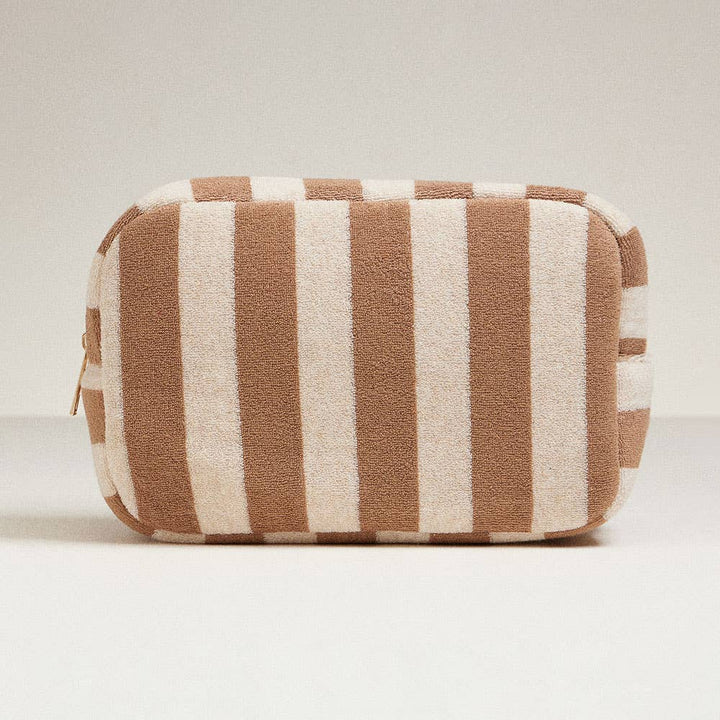 Striped Pattern Cosmetic Pouch Bag