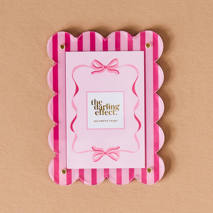 Mini Acrylic Picture Frame Magnet-Sweetheart Stripes