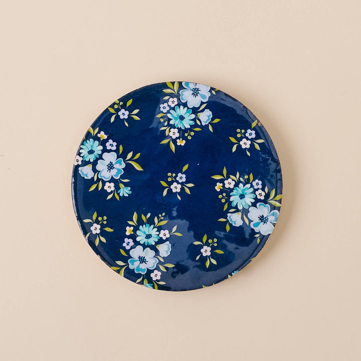 Wood Enamel Coaster-Endless Daydream Navy