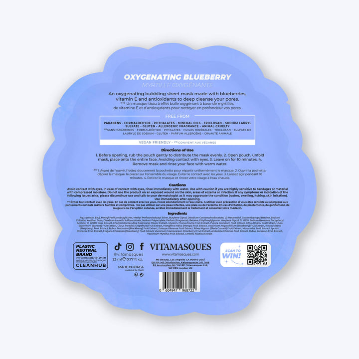 Oxygenating Blueberry Bubble Face Sheet Mask