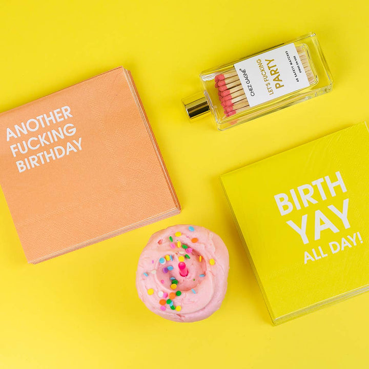 Let's Fucking Party Matches - Glass Bottle Matchsticks - Coral