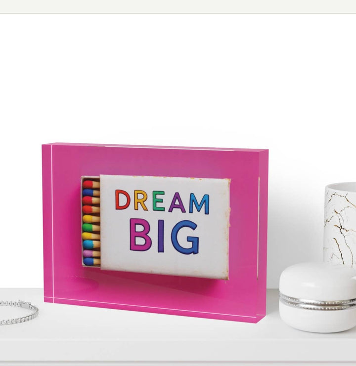 Dream Big Matches Crystal Block