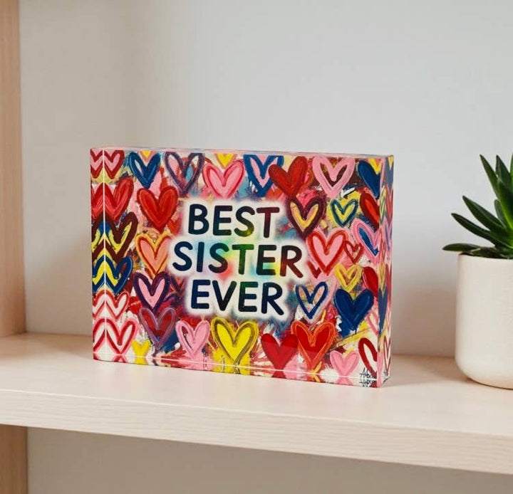 Best Sister Art Crystal Block
