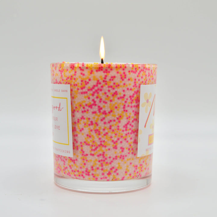 Mother's Day Sprinkle Lilac Floral Candle