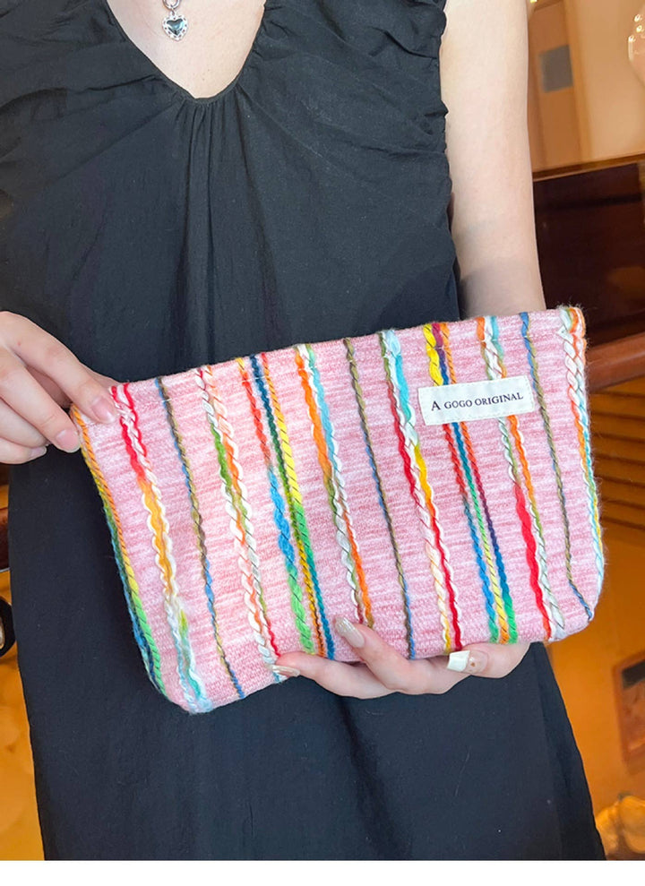 Colorful Striped Cosmetic Bag unique travel toiletry bag