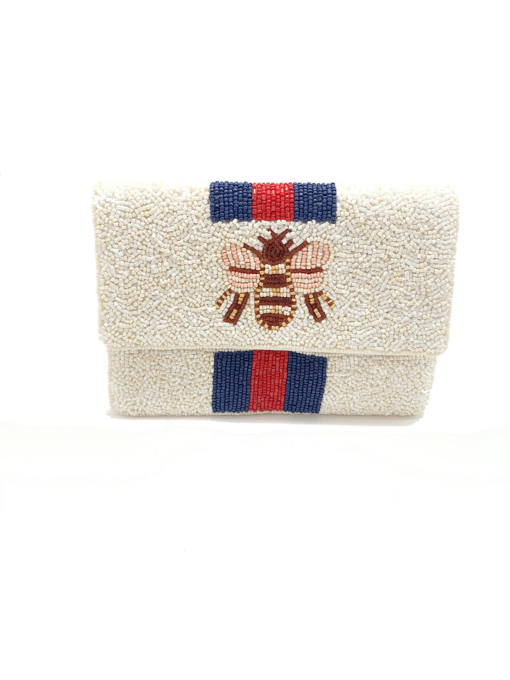 Bee you Navy Mini Clutch