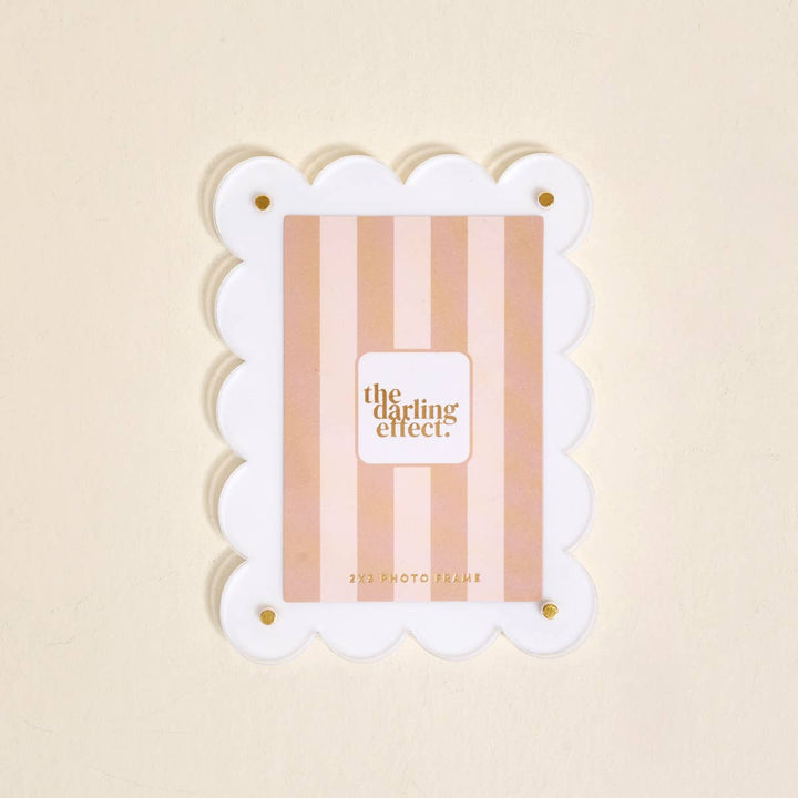 Mini Acrylic Picture Frame Magnet–White