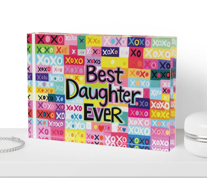 Best Daughter Ever Crystal Block