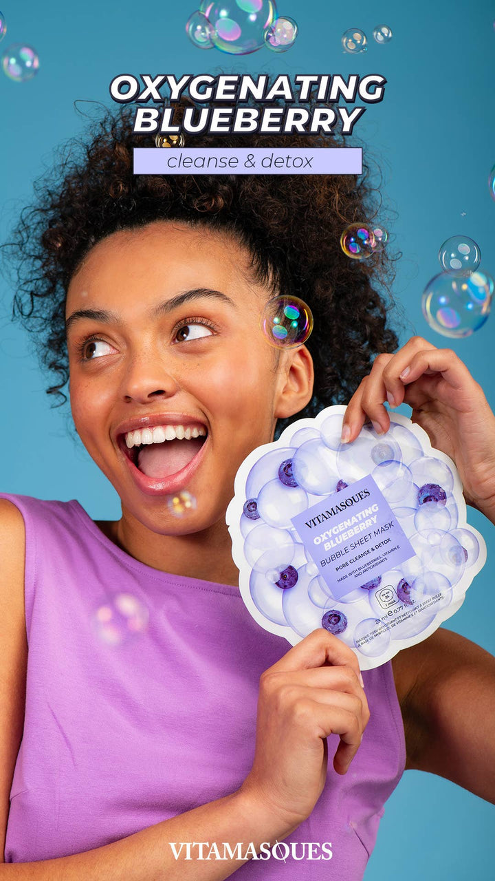 Oxygenating Blueberry Bubble Face Sheet Mask