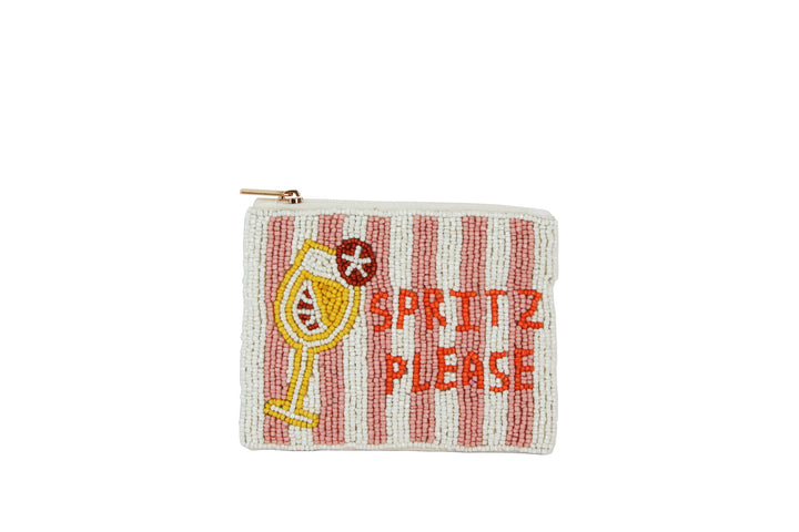 Spritz Please Fully Beaded Coin Purse