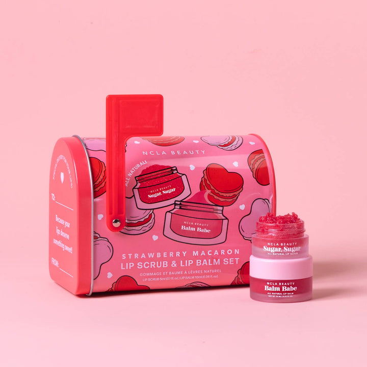 Strawberry Macaron Lip Care Set
