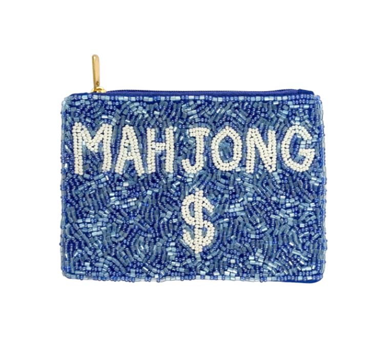 Ladies Mahjong Beaded Coin Purse