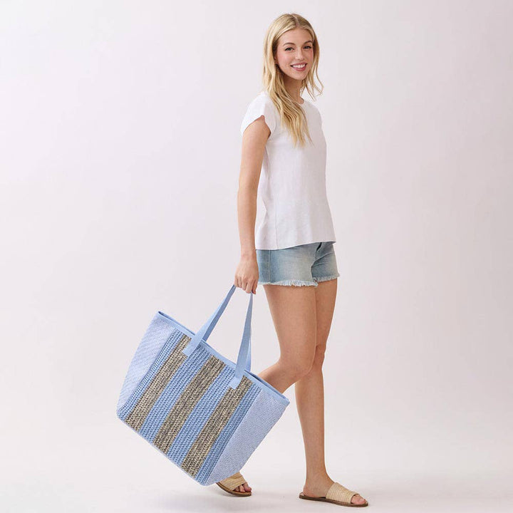 Nautical Stripe Tote Bag